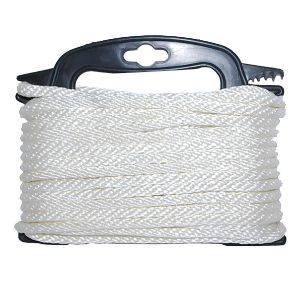 3/4 x 100' Diamond Braided White Polyester Rope