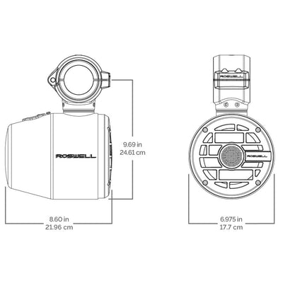 Roswell R 6.5 Tower Speakers - Anthracite Grille - 60W RMS  120W Peak Power [C920-1702]
