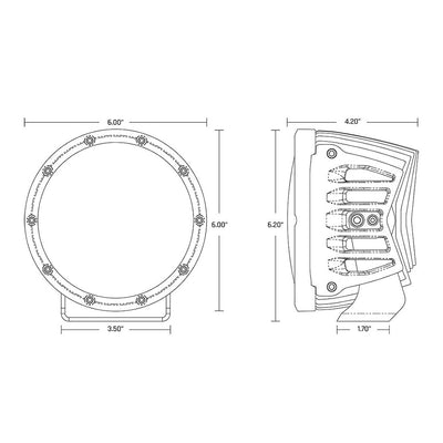RIGID Industries 360-Series RGBW 6" Offroad Lamp Drive Beam w/RGBW Backlight Pods - Set of 2 [36411]