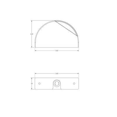 Lumitec Surface Mount Aluminum Navigation Light Port - Red [101845]