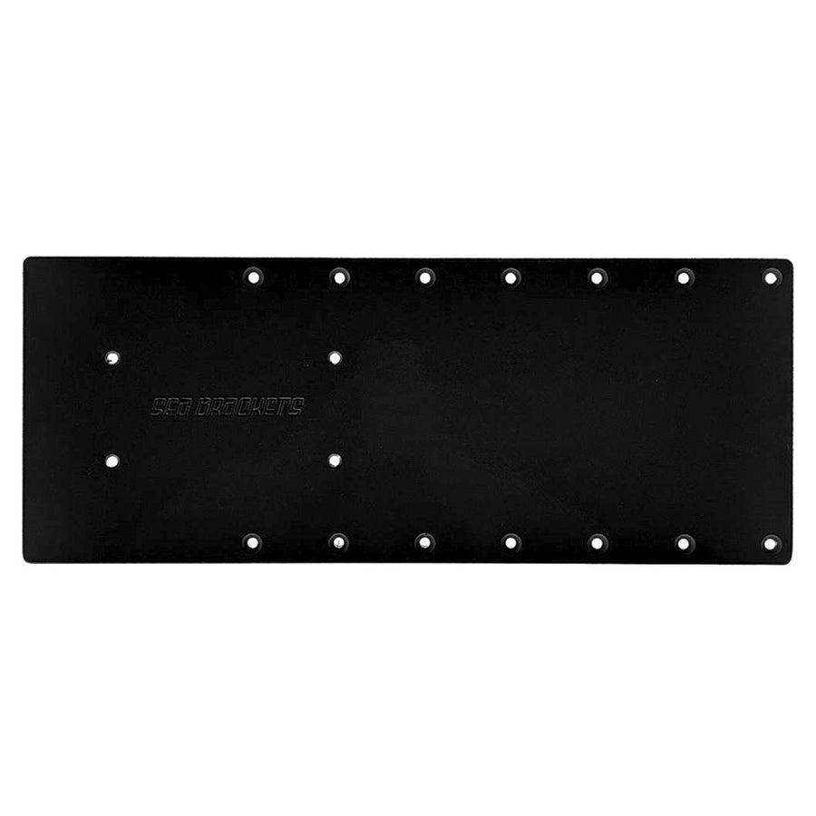 Sea Brackets 20" Straight Trolling Motor Plate f/Garmin Kraken - Black [SEA2303-BLK]