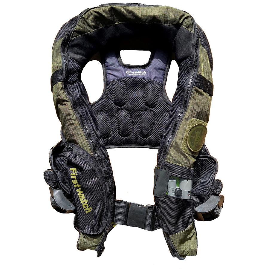 First Watch Auto/Manual Convertible 38G Inflatable PFD - Green [FW-40PROA/M-GN]