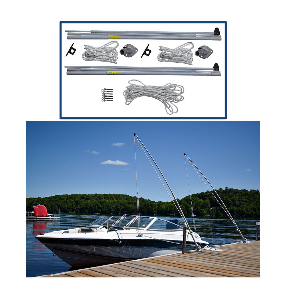 Dock Edge Supreme EZ-Stow Mooring Whips - 10' - 4,000lbs - Up to 21' [DE3330F]
