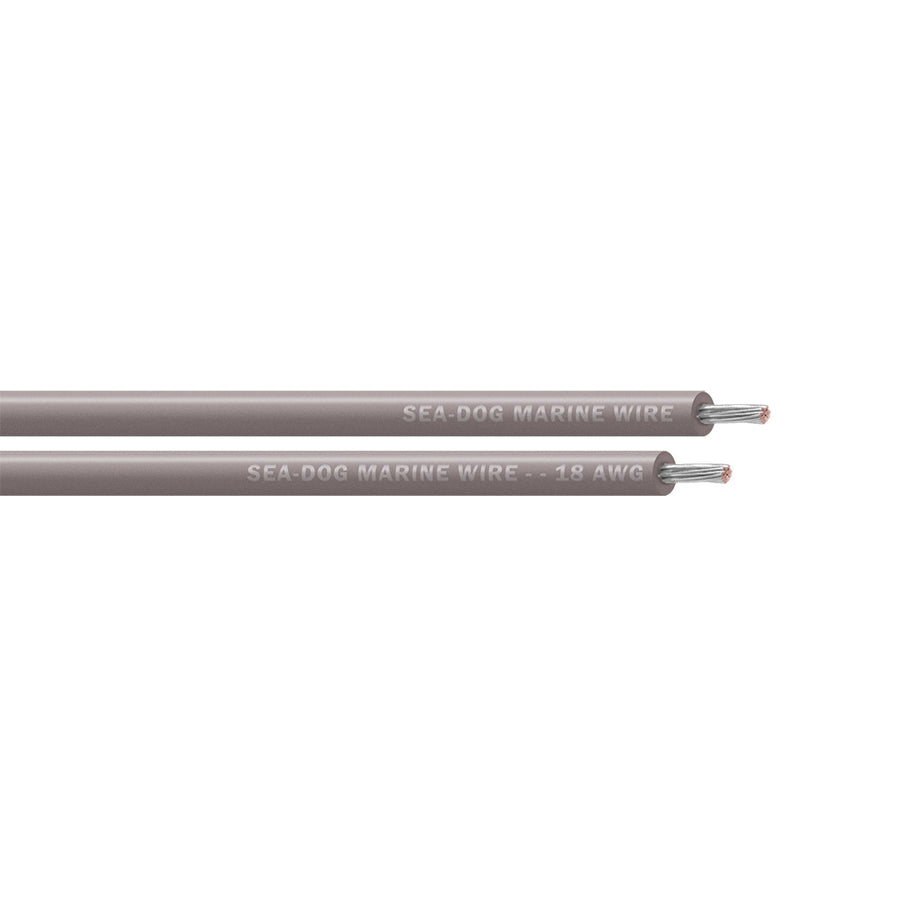 Sea-Dog 18 AWG Grey Primary Wire - 25' [8018110]