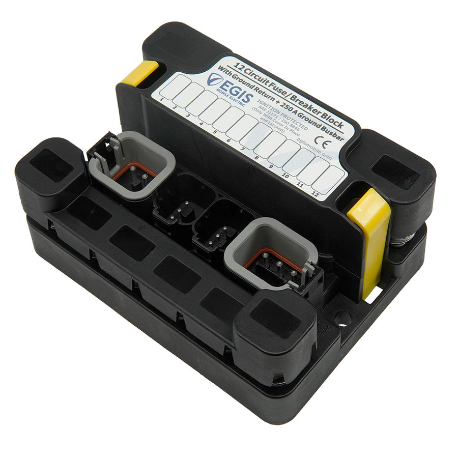 Egis MT Series 3+9 Sealed Fuse Block w/Ground Busbar [3439]