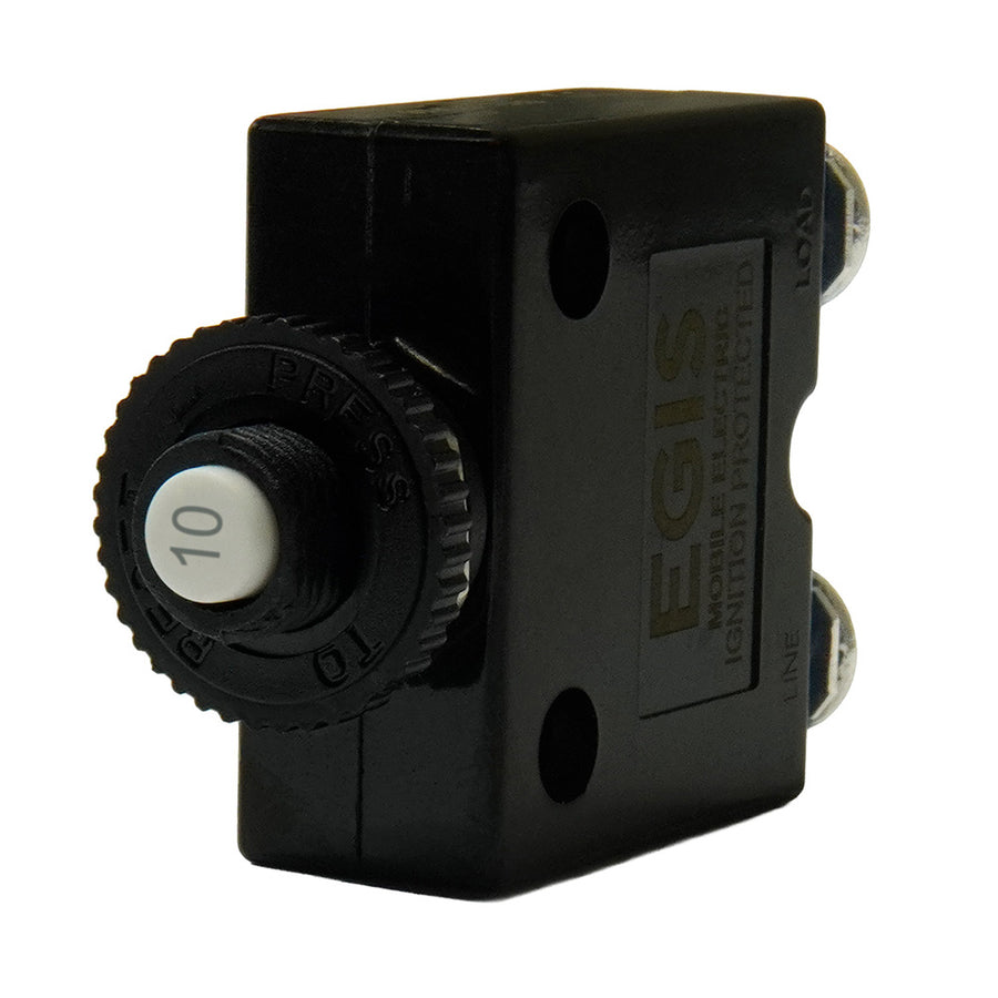 Egis 10A Push Button Panel Mount Circuit Breaker - Screw Terminals [4710-10]