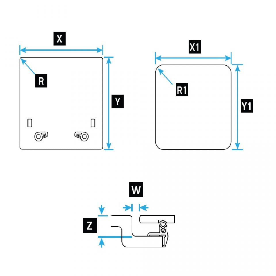 Lewmar Flush Hatch 2G Size 60 Grey Acrylic