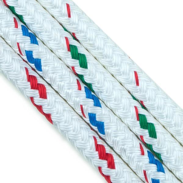 NEW ENGLAND ROPES White Sta-Set Polyester Yacht Braid, Sold by the