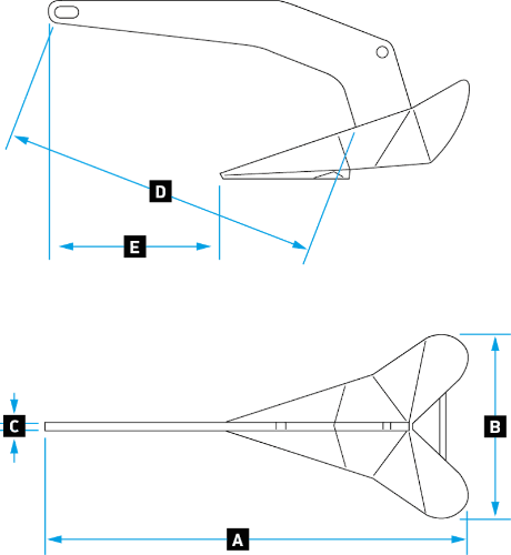 Lewmar Stainless Steel Delta Anchor 22 lbs. (10 kg)