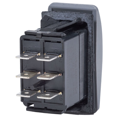 Blue Sea 8222 Water Resistant Contura III Switch - (ON)-OFF-(ON) - Grey [8222]