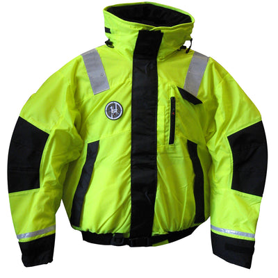 First Watch AB-1100 Flotation Bomber Jacket - Hi-Vis Yellow/Black - XL  [AB-1100-HV-XL]