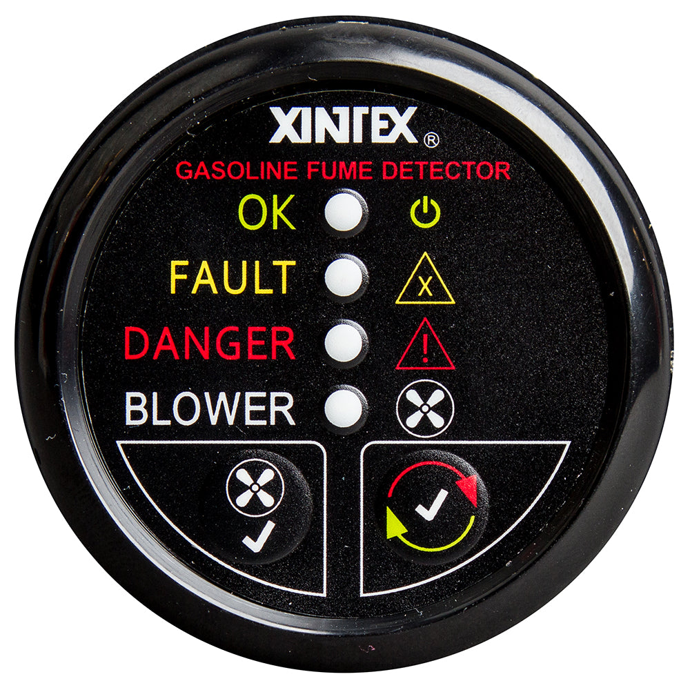 Fireboy-Xintex Gasoline Fume Detector w/Blower Control - Black Bezel - 12V  [G-1BB-R]
