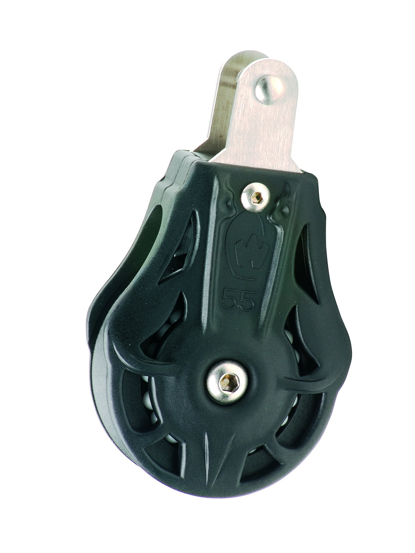 Wichard Single 2 11/64" (55mm) Ball Bearing Block w/ Fixed Eye & Clevis