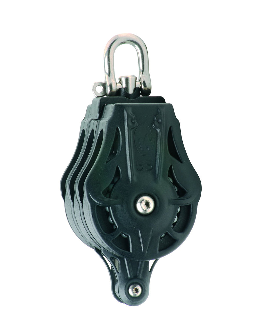 Wichard Triple 2 11/64" (55mm) Ball Bearing Block w/ Swivel Head & Becket