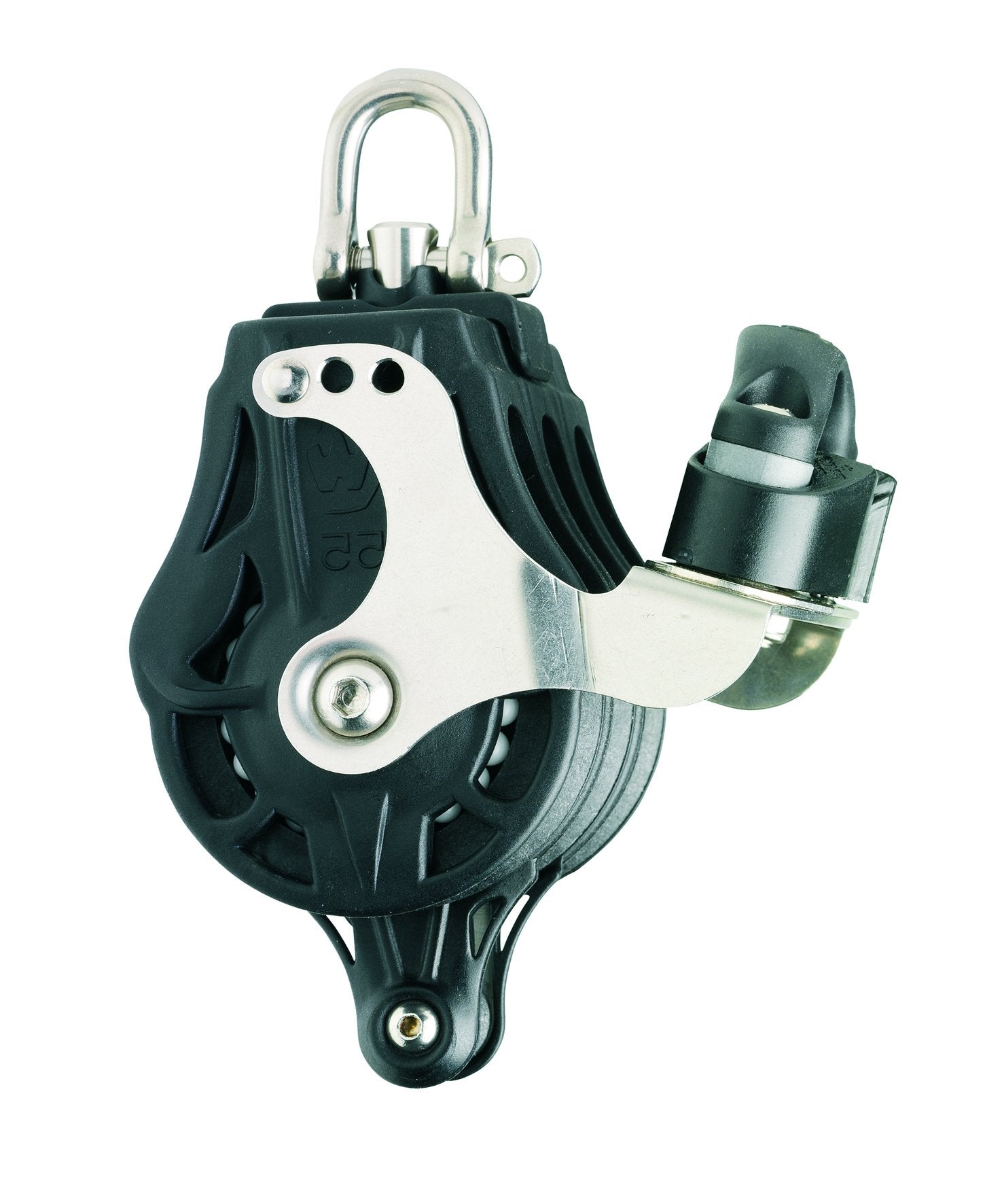 Wichard Triple 2 11/64" (55mm) Ball Bearing Block w/ Swivel Head, Becket & Cam Cleat