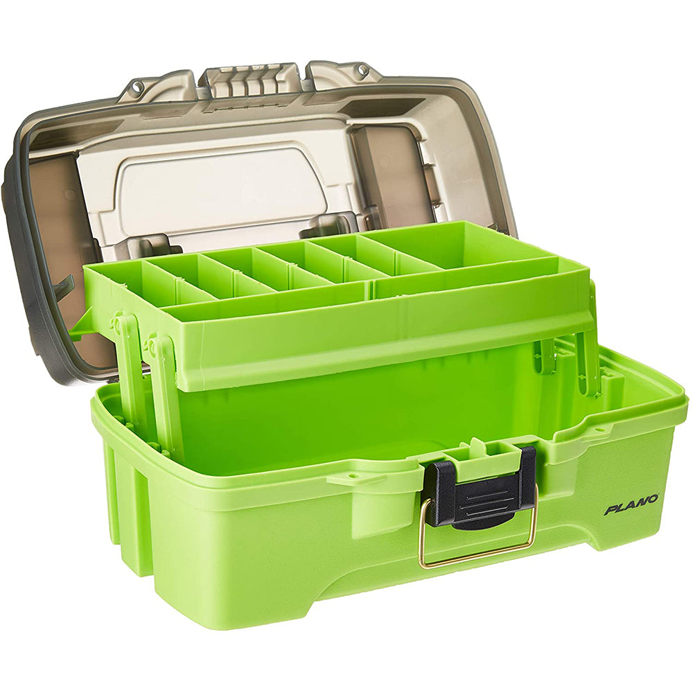 Plano 1Tray Tackle Box wDual Top Access Smoke Bright Green PLAMT6211 -  Sound Boatworks