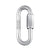 Peguet 8mm (5/16") Galvanized Steel Large Opening Maillon Rapide Quick Link