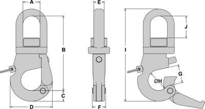 Tylaska SS20 Plunger Style Snap Shackle with Clevis Bail